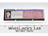 Drag Strip Action Figure Tech Spec 1986 Vintage Hasbro G1 Transformers