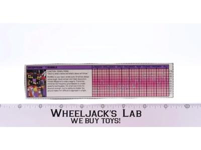 Rumble Action Figure Tech Spec 1984 Vintage Hasbro G1 Transformers