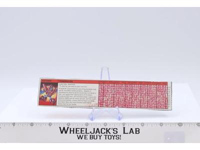 Powerglide Action Figure Tech Specs 1985 Vintage Hasbro G1 Transformers