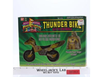 Thunder Bike W/ Yellow Ranger Complete Power Rangers 1994 Bandai Vehicle