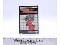 Broadside Action Figure Instruction Manual Booklet 1986 Hasbro G1 Transformers