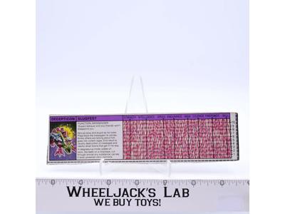 Slugfest Action Figure Tech Spec 1987 Vintage Hasbro G1 Transformers