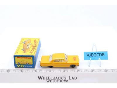 Taxi-Cab Matchbox Series 20 Lesney 1960's Made In England Orange w/ Original Box