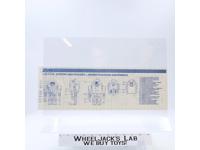 S.N.A.K.E. 1983 ORIGINAL Instructions Blueprints G.I. Joe Action Figure Vehicle