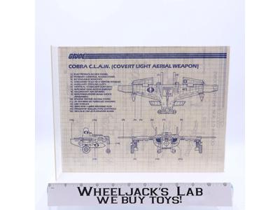 Cobra C.L.A.W. Covert Light 1983 ORIGINAL Instructions Blueprints G.I. Joe