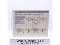 Cobra C.L.A.W. Covert Light 1983 ORIGINAL Instructions Blueprints G.I. Joe