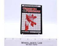 Scattershot Action Figure Instruction Manual Booklet 1987 Hasbro G1 Transformers