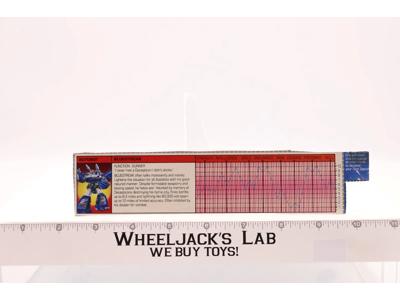 Bluestreak Action Figure Robot Tech Spec 1984 Vintage Hasbro G1 Transformers