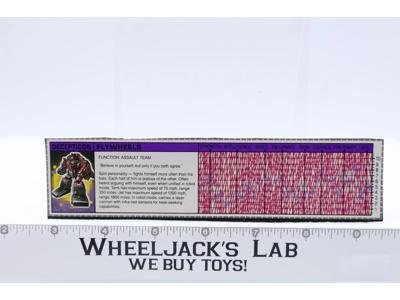 Flywheels Action Figure Tech Spec 1987 Vintage Hasbro G1 Transformers