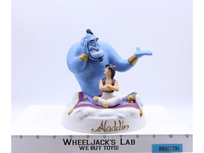 Genie & Aladdin W/ Magic Carpet 6" Porcelain Bisque Figurine Aladdin Disney