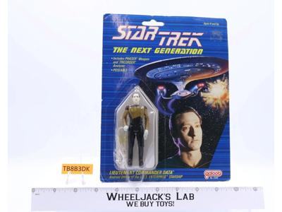 Lieutenant Commander Data BLUE Star Trek Next Generation 1988 Galoob NEW MOSC