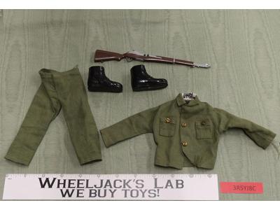 GI Joe Army Fatigue Shirt Pants Rifle Boots 1964 Vintage Hasbro 12" Accessory