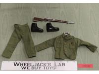 GI Joe Army Fatigue Shirt Pants Rifle Boots 1964 Vintage Hasbro 12" Accessory