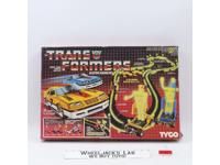 Electric Racing Set Complete WORKS Transformers 1985 Hasbro Tyco Slot Car Set