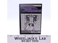 Blitzwing Instruction Manual Booklet 1985 Hasbro G1 Transformers