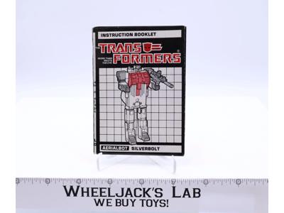 Silverbolt Instructions Manual Booklet 1985 Hasbro G1 Transformers