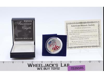 Colorized American Eagle Silver Dollar 1999 American Historic Society W/ COA