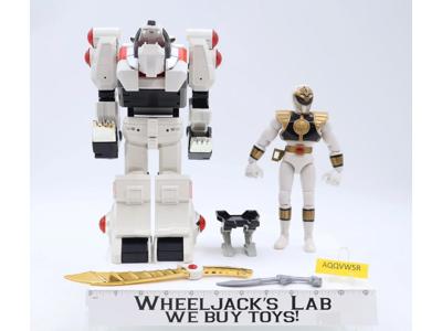 White Tigerzord W/ White Ranger Power Rangers 1994 Bandai Action Figure