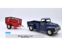 Blue Side Step Pickup Truck W/ Red Trailer #02 Pressed Steel 1957 Tonka Vintage