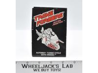 Turbo Cycle With Prowl Instruction Manual Booklet 1989 G1 Transformers