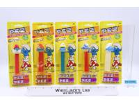 Lot of 5 Smurf PEZ Candy Dispensers The Smurfs 1980s Vintage NEW SEALED