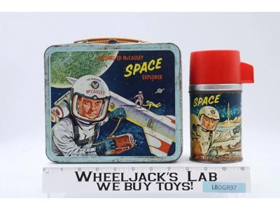 Colonel Ed McCauley Space Explorer Metal Lunch Box 1960 Aladdin Tin w/ Thermos