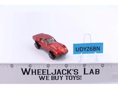 Custom Corvette Red 1968 Redline Hot Wheels Mattel Vintage RL USA