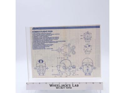 Cobra Flight Pod 1985 ORIGINAL Instructions Blueprints G.I. Joe Hasbro Vehicle