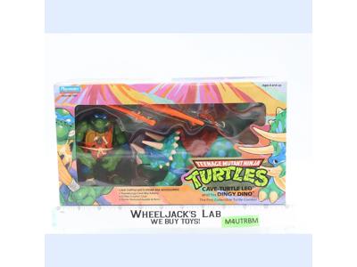 Cave Turtle Leo & his Dingy Dino TMNT 1992 Playmates Action Figure NEW SEALED