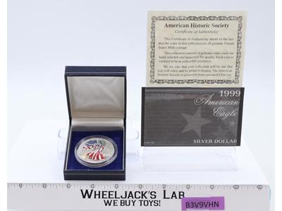 Colorized American Eagle Silver Dollar 1999 American Historic Society W/ COA