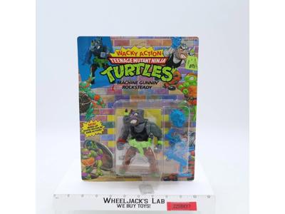 Machine Gunnin' Rocksteady Wacky Action TMNT Turtles 1989 Playmates UNPUNCHED