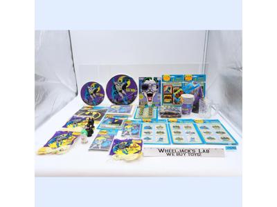 Giant lot of Batman Party Supplies + Party Favors 1980s Unique NEW SEALED