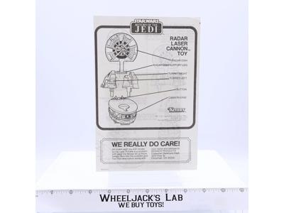 Radar Laser Cannon Instruction Booklet/Sheet ONLY Star Wars 1982 Kenner