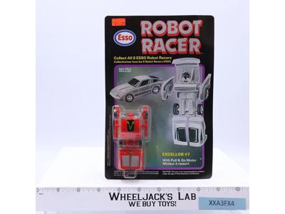 Excellor #7 W/Pull & Go Motor RED Gobot KO Robot Racer 1980s Esso Figure MOSC