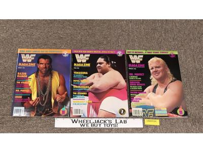 WWF Magazine Lot of 3 February March April 1993 Ramon Mr. Perfect Yokozuna