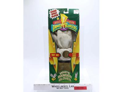 White Ranger Gloves Mighty Morphin Power Rangers 1994 Bandai Action Figure