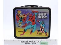 Super Heroes Lunchbox Marvel Comics 1976 Aladdin Vtg Spider-Man Thor Fantastic4