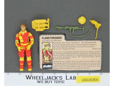 Blowtorch V1 100% Complete G.I. Joe 1984 Hasbro Vintage Action Figure
