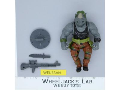 Rocksteady SOFT HEAD 100% Complete Teenage Mutant Ninja Turtles 1988 Playmates