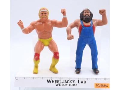 Hulk Hogan & Hillbilly Jim Tag Team Wrestling Superstars WWF 1985 LJN Vintage