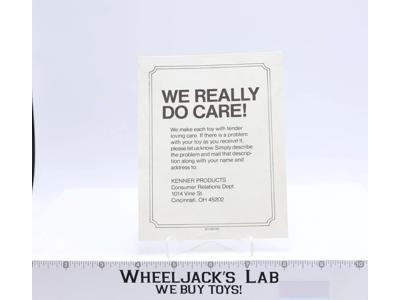 Star Wars We Really Do Care! Paper Insert 1979 Kenner Products