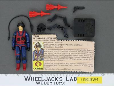 Scrap Iron V1 100% Complete G.I. Joe 1984 Hasbro Vintage Action Figure