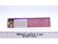 Rampage Action Figure Tech Spec 1986 Vintage Hasbro G1 Transformers