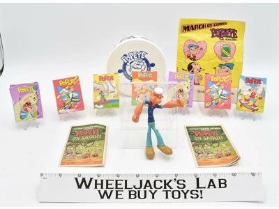 Popeye Lot of 12 Mini Comics Figure Candy Boxes Quaker Bowl 1980's Vintage