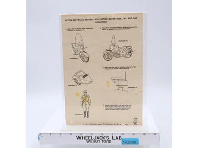 GI Action Joe State Trooper Instruction Sheet Authentic Vintage 1967 Accessory