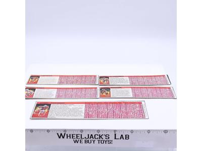 Computron Lot of 5 Action Figure Tech Specs 1987 Vintage Hasbro G1 Transformers