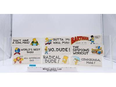 Bumper Stickers X9 The Simpsons 1990 NEW UNUSED