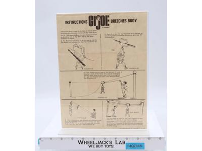 GI Joe Breeches Buoy Instruction Sheet Authentic Vintage 1967 Accessory