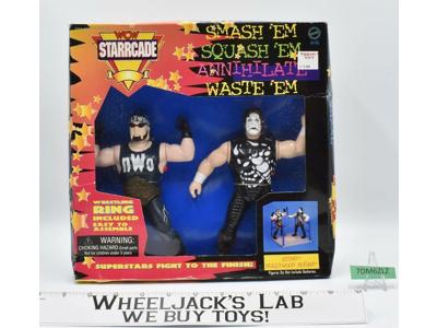 Hulk Hogan/Sting Wrestlers w/Wrestling Ring NEW MSB 1997 WCW Starrcade Toymakers