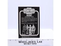 Star Wars ESB Bossk Alien Bounty Hunter Mail Away Paper Insert ORIGINAL Kenner